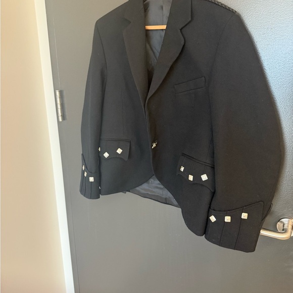 St. Kilda size 40 (10) rare wool Blazer with substantial silver accents. EVC - Picture 3 of 17